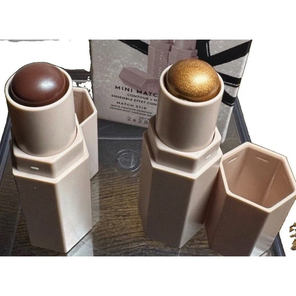 Fenty Beauty Match Stix Mini Contour Highlighter Duo Longwear Ebony/Crown'D New
